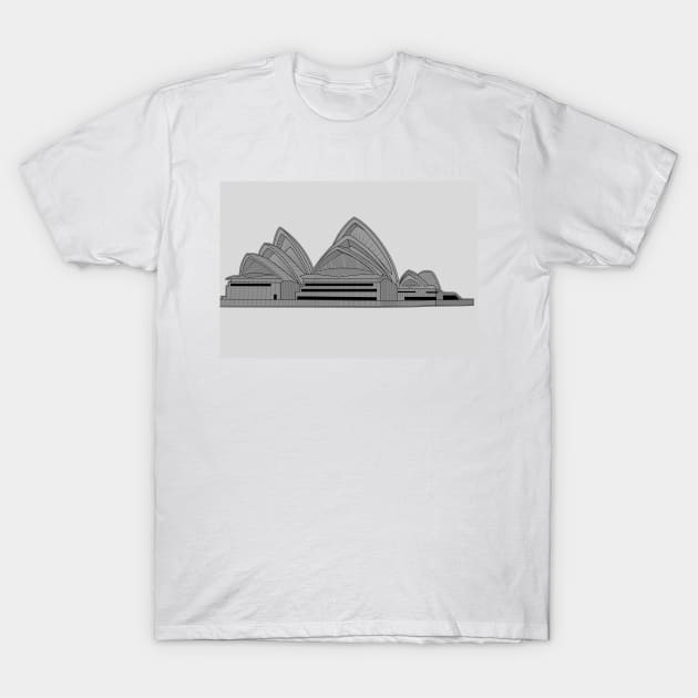 Opera House Sydey T-Shirt by Feride Artworks